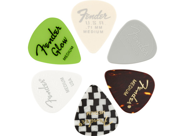 Fender 351 Material Medley Medium Pack de 6 Fender 351 Material Medley Medium Pack de 6